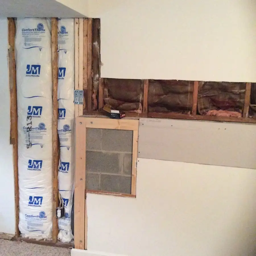 Wall insulation replacement during Contents Cleaning & Restoration in Shelley